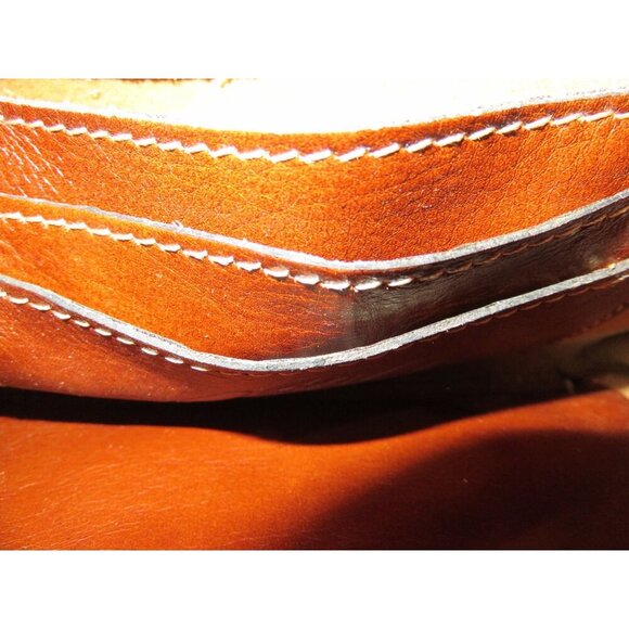 Patricia Nash Heritage Collection Leather Crossbody Wallet in Cognac - Picture 9 of 11